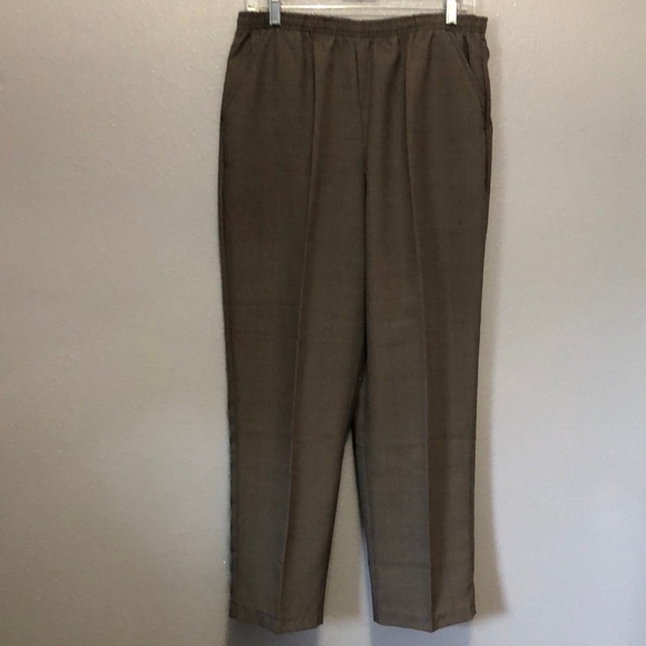 Vintage Blair houndstooth plaid pants Women's 16 Petite elastic waist pull on - Picture 12 of 12